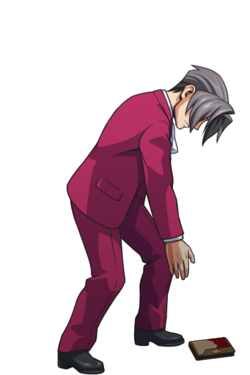 Interacting with Travel Wallet (2) - Ace Attorney Investigations Collection
