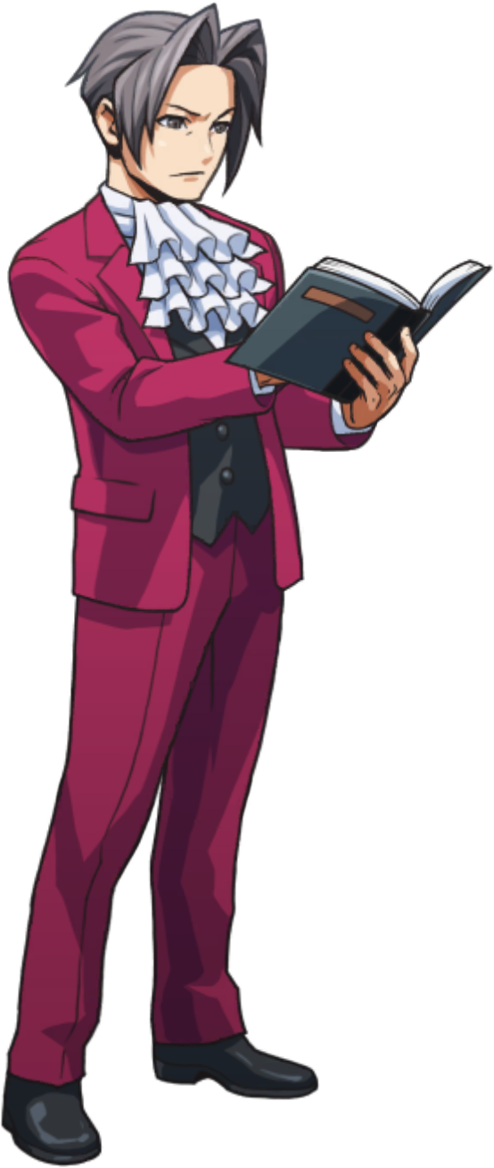 Reading Book (Right) - Ace Attorney Investigations Collection