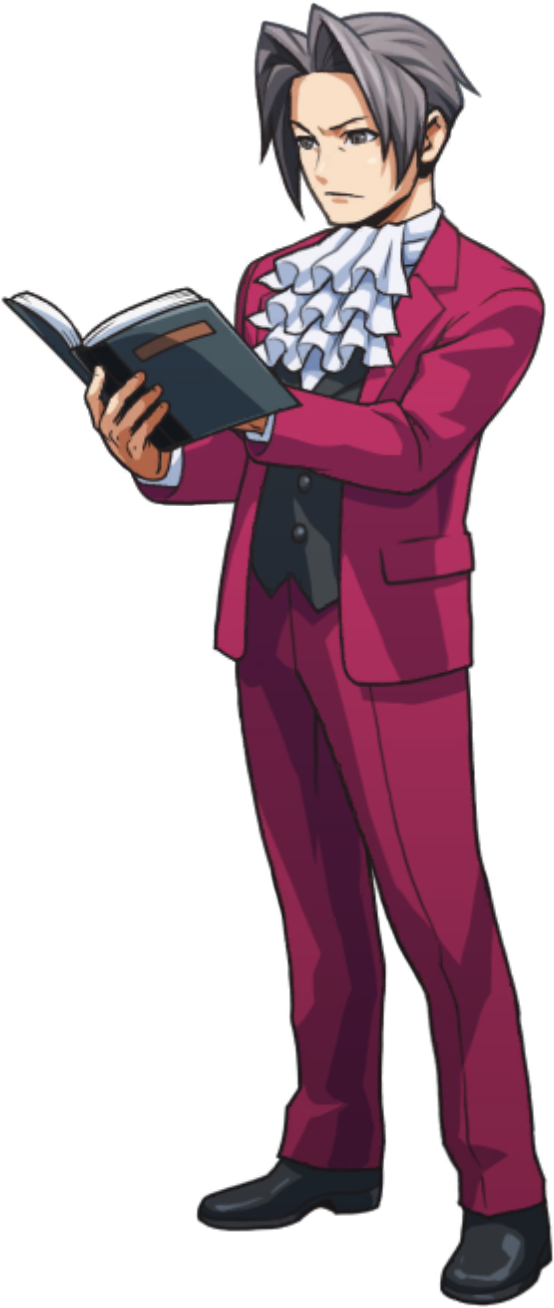 Reading Book (Left) - Ace Attorney Investigations Collection