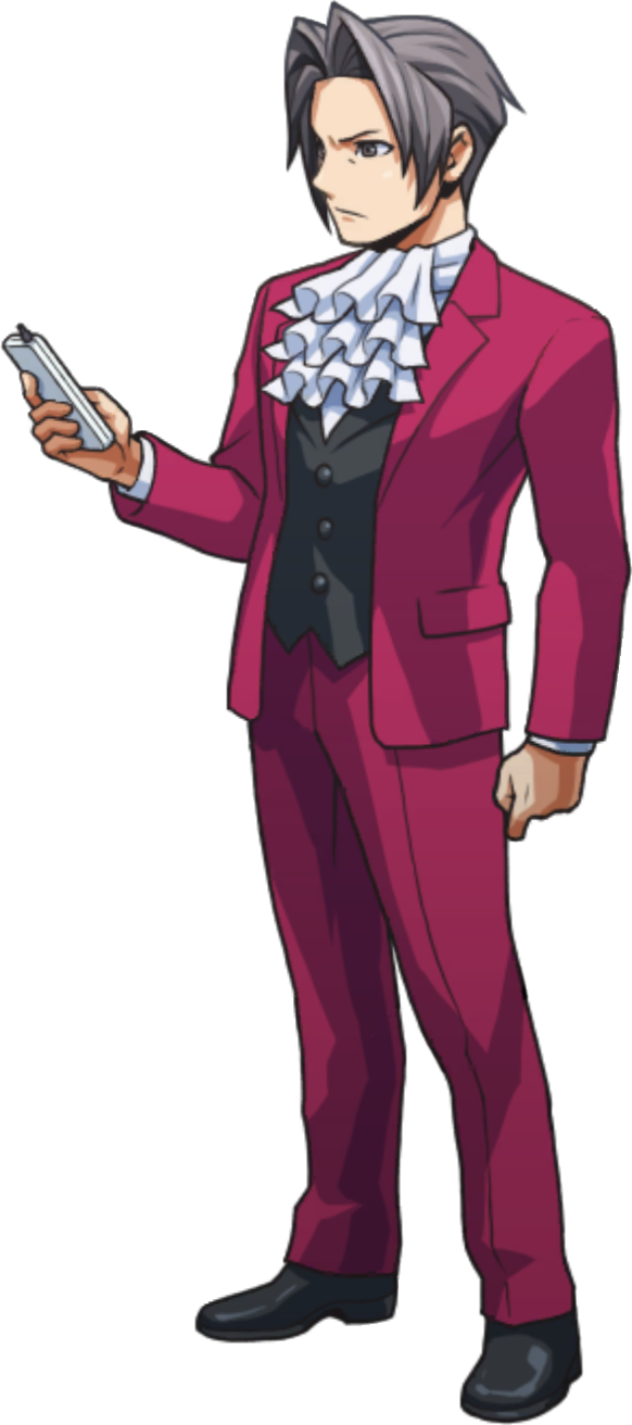 Putting Phone Away (Left) - Ace Attorney Investigations Collection