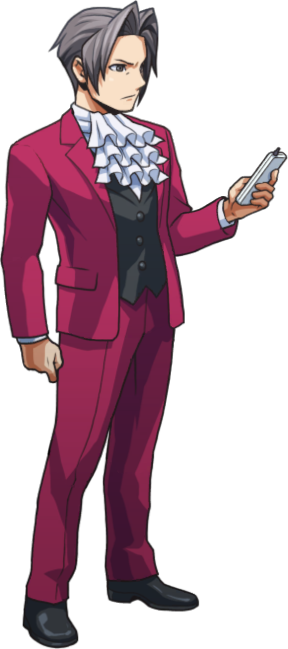 Putting Phone Away (Right) - Ace Attorney Investigations Collection