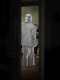 (4). Frank, seen through Room 201's door - Last Window: The Secret of Cape West