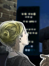 (23) 2L. Mrs. Patrice looks up to Kyle - Last Window: The Secret of Cape West