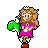 Peach Riding Yoshi - Super Mario World