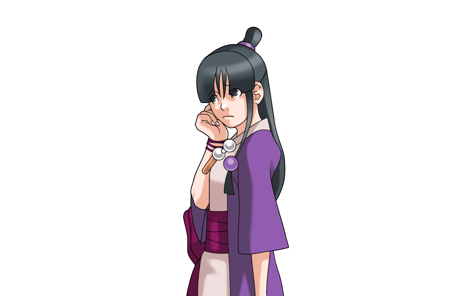 Maya Fey (In Court, Thinking) - Phoenix Wright: Ace Attorney Trilogy