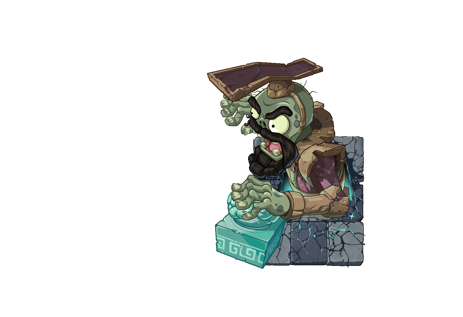Jade Seal - Right - Slam - Plants vs. Zombies 2