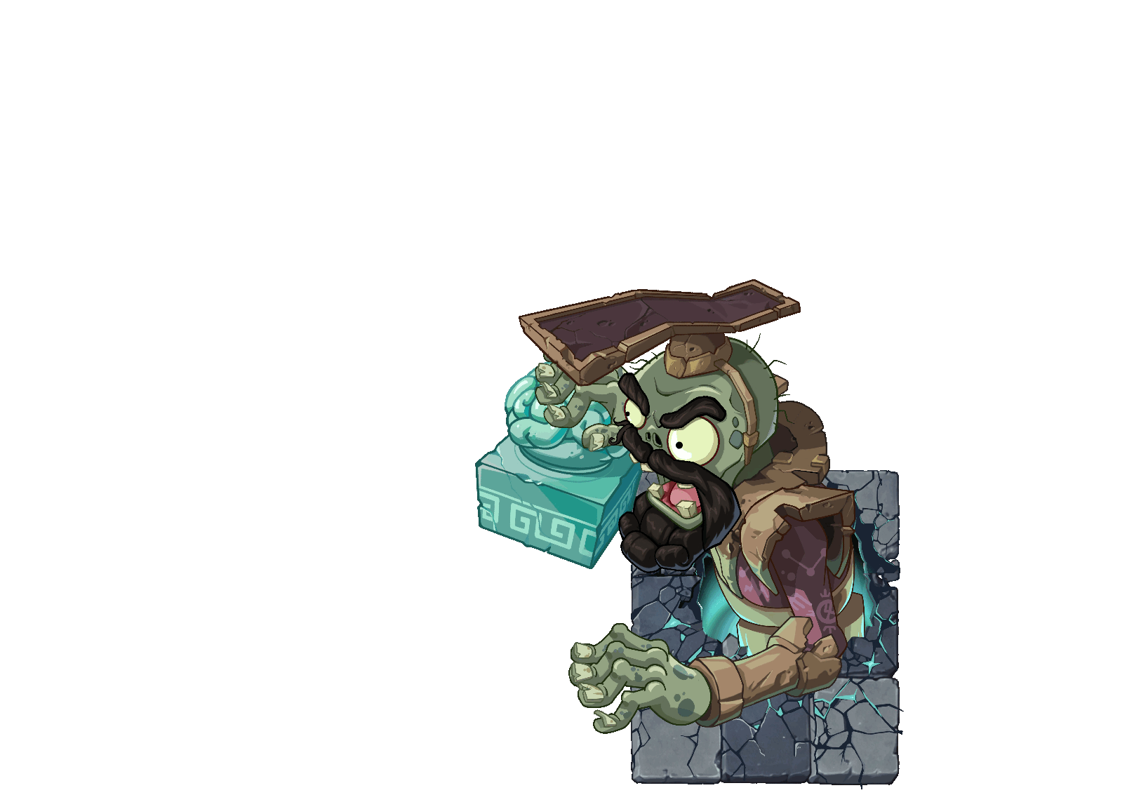 Jade Seal - Left - Slam - Plants vs. Zombies 2