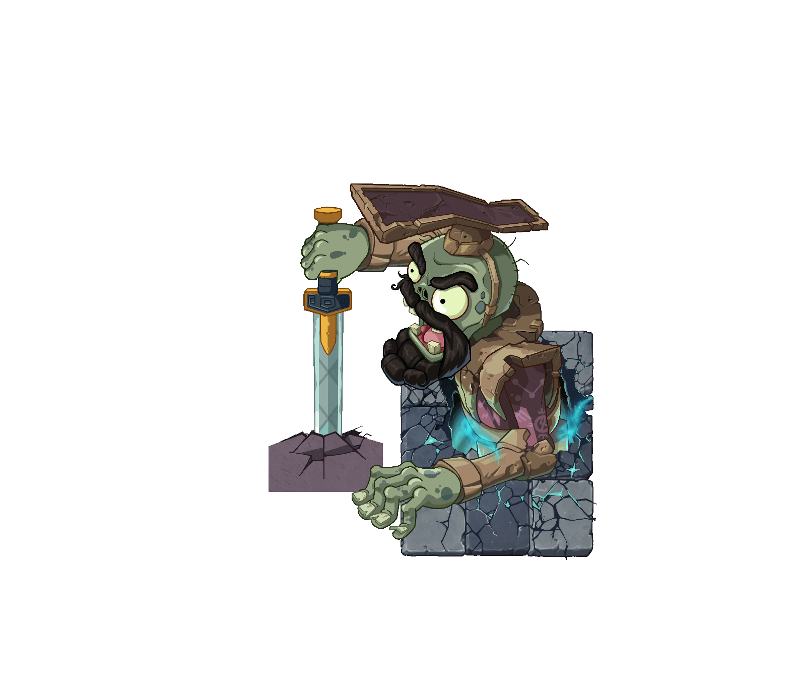 Grab Sword - Pulled - Plants vs. Zombies 2