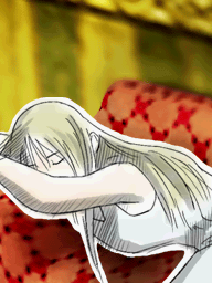 1. Mila sleeping on the sofa - Hotel Dusk: Room 215