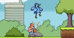 Regular Show: Mordecai and Rigby in 8-Bit Land