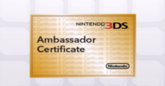 Nintendo 3DS Ambassador Certificate
