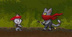 Ninja Cat and Zombie Dinosaurs