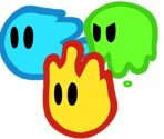 Lava Bubble, Ember and Phantom (Paper Mario-Style)