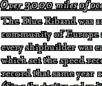 Speed Records and the Blue Riband