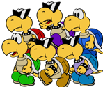 Koopa Troopas (Paper Mario-Style)