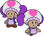 Waitress Toad (Paper Mario-Style)