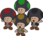 Dark Toads (Paper Mario-Style)