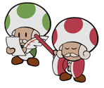 Master Poet and Desert Toad (Paper Mario-Style)