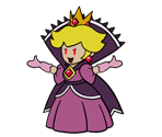 Shadow Peach (Paper Mario-Style)