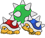 Spiny (Paper Mario-Style, Modern)
