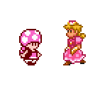 Toadette & Peachette (Super Mario Bros. 2 NES & SNES-Styles)