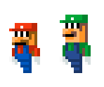 Mario & Luigi (Bowser's Memory, Super Mario Maker-Style)