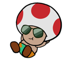 Oasis Toad (Paper Mario-Style)