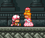 Toadette & Peachette (Super Mario Bros. 1 SNES-Style)