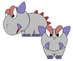 Albino Dino (Paper Mario-Style)