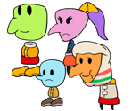 Flipside & Flopside NPCs (Paper Mario-Style)