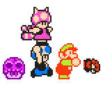 Mario, Luigi, Toad, Toadette and Items (SMB3)