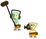 Hornfels and Monzo (Paper Mario-Style)