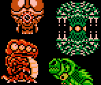 Crocomire, Spore Spawn, Phantoon & Draygon (Metroid NES-Style)