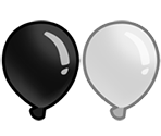 Black and White Bloons