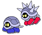 Bony Beetle (Paper Mario-Style)