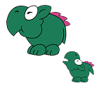 Dino Rhino and Dino Torch (Paper Mario-Style, Modern)