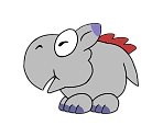 Albino Dino (Paper Mario-Style, Modern)