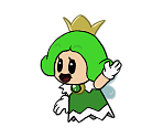 Green Sprixie Princess (Paper Mario-Style)