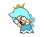 Cyan Sprixie Princess (Paper Mario-Style)