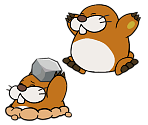 Monty Mole (Paper Mario-Style, Modern)