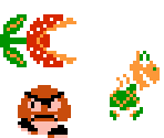 Goomba, Koopa, and Piranha Plant (SMB1 NES-Style)