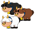 Moo Moo (Single Colors) (Paper Mario-Style)