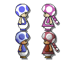 Toad & Toadette (SMB3 NES / SNES Mini Game-Style)