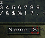 Name Input Screen & Font