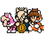 Cat Peach, Rosalina and Daisy (SMM2 SMB3-Style)