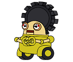 Gearmo (Yellow) (Paper Mario-Style)