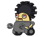 Gearmo (Gray) (Paper Mario-Style)