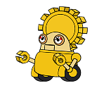 Gearmo (Gold) (Paper Mario-Style)