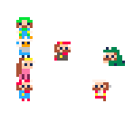 NES Trilogy Playable Characters (PICO-8-Style)