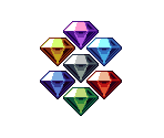 Chaos Emeralds (Sonic Advance, Re-Shaded)